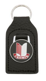 'Triumph Shield' Enamel Badged Leather Key Ring