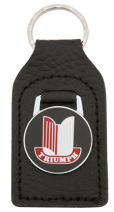 
                  
                    'Triumph Shield' Enamel Badged Leather Key Ring
                  
                