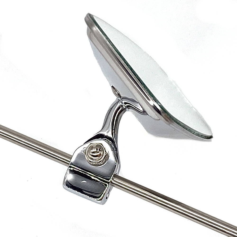 Stainless Steel Rod-Mounted Sliding Clamp Mirror