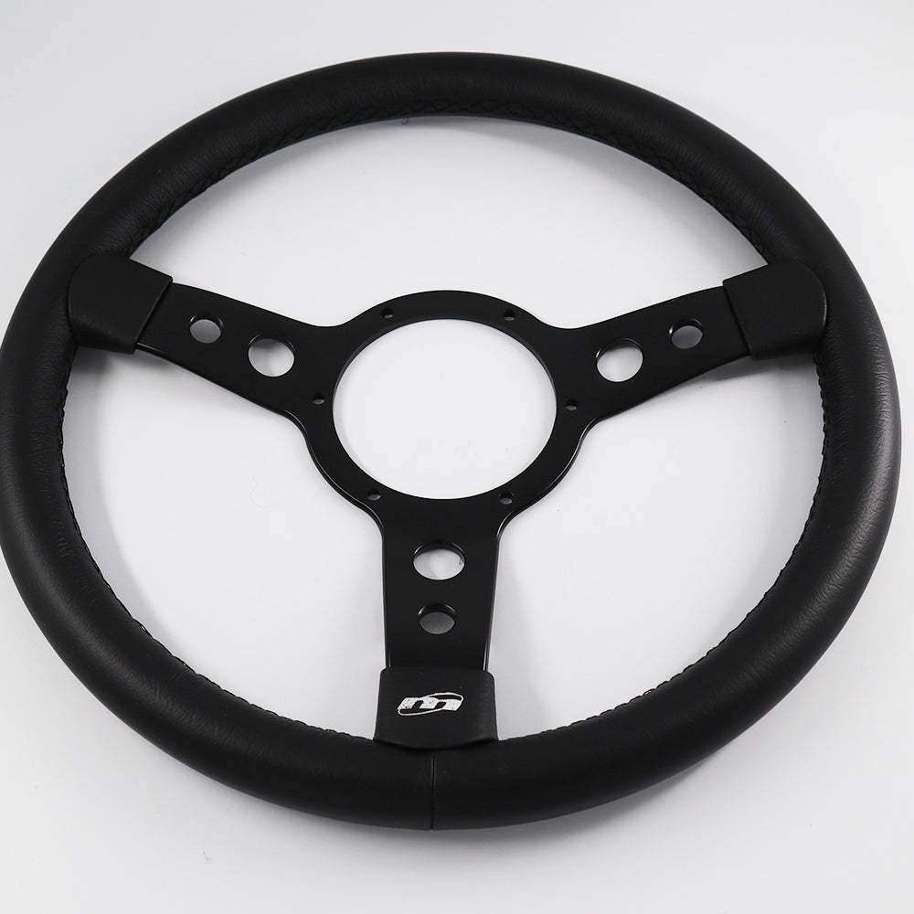 Classic Mountney Leather or Vinyl Black Steering Wheel