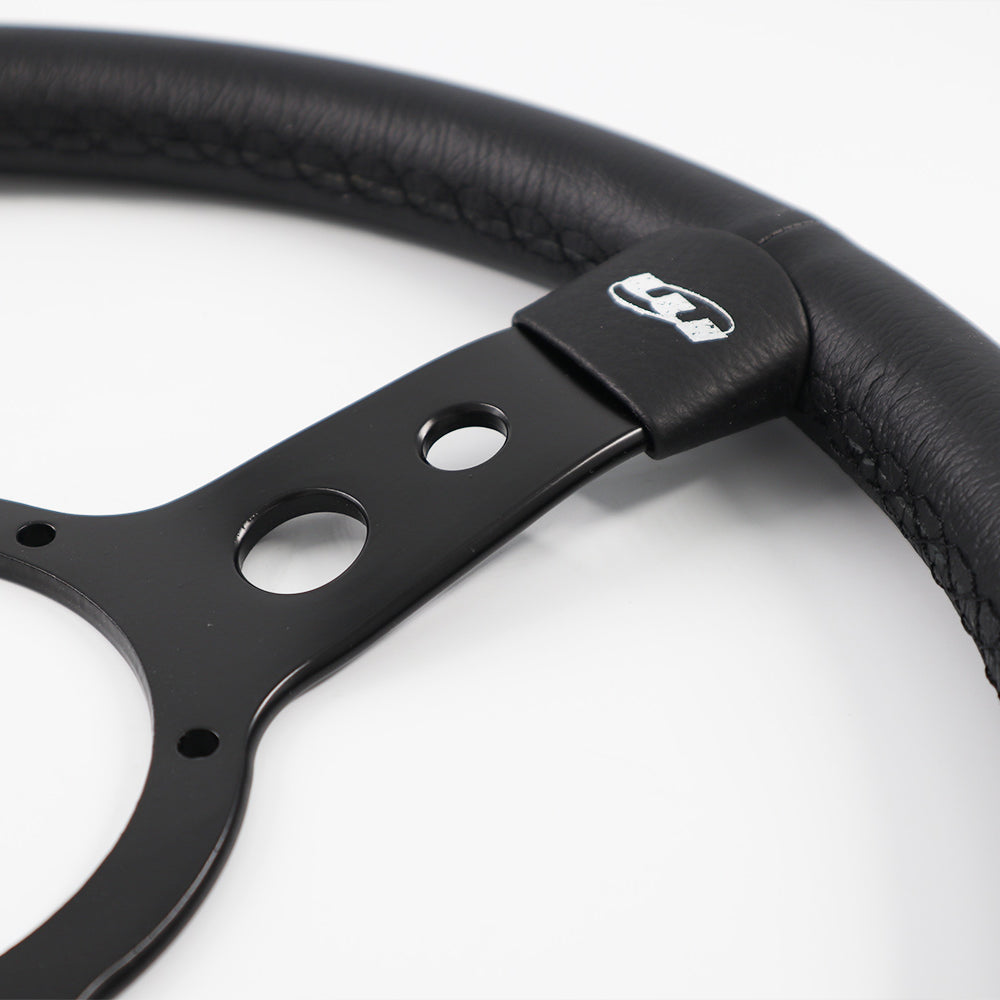 Classic Mountney Leather or Vinyl Black Steering Wheel