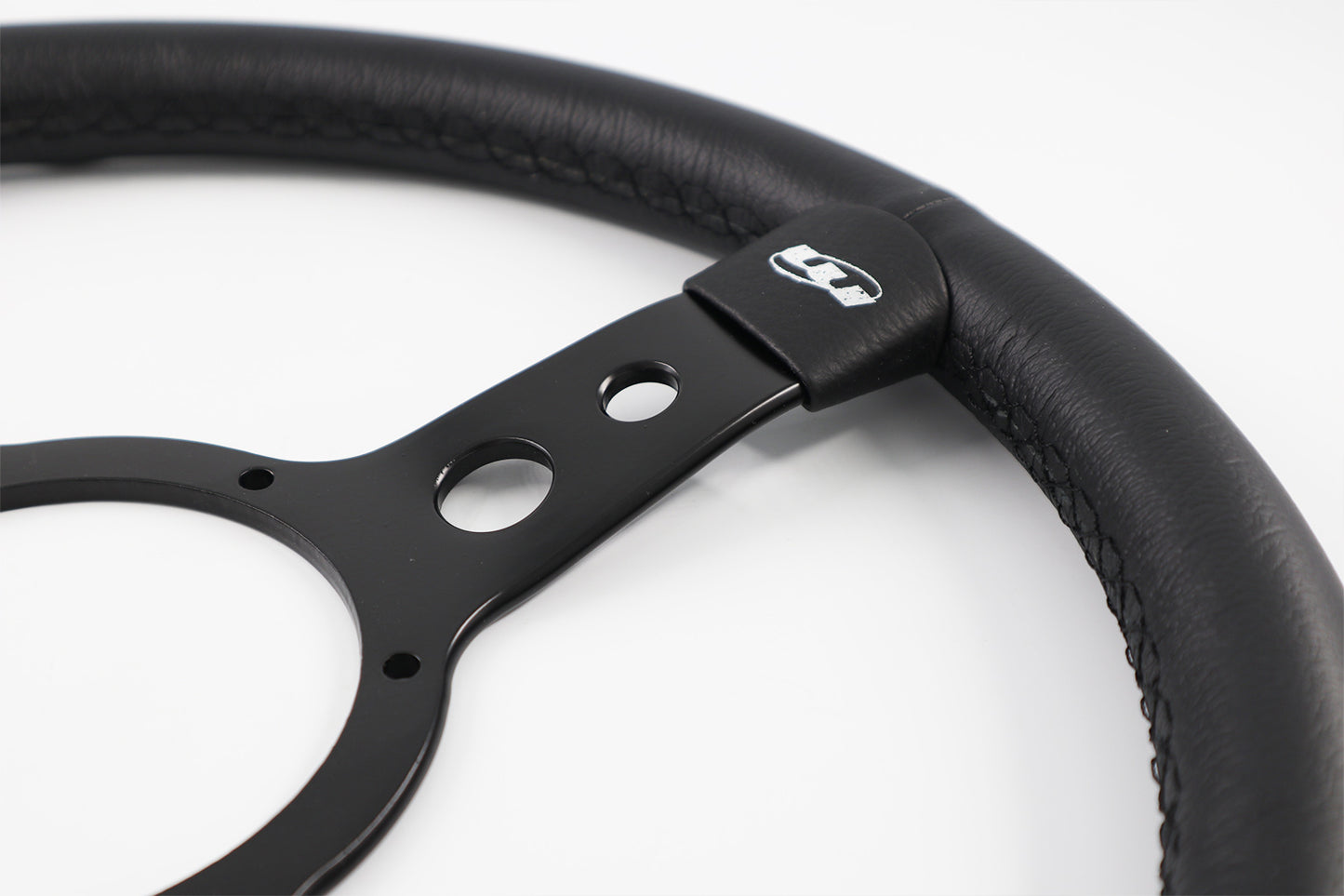 Classic Mountney Leather or Vinyl Black Steering Wheel