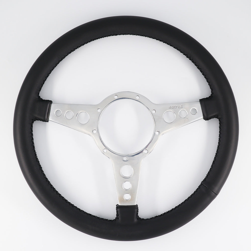 Quality Leather 14" Flat Steering Wheel