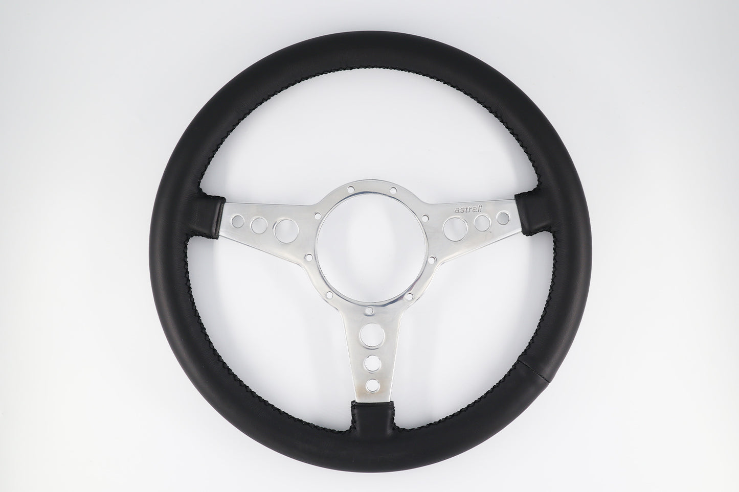 Quality Leather 14" Flat Steering Wheel