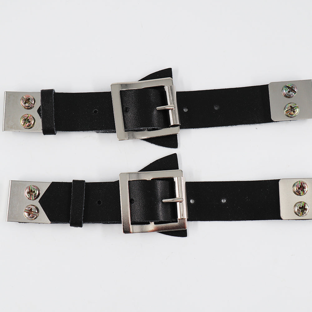 Leather Bonnet Straps - Black