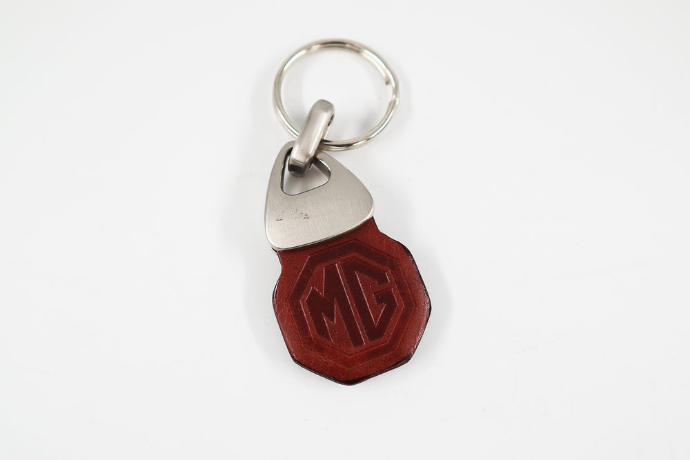 MG Leather Key Ring - Brown