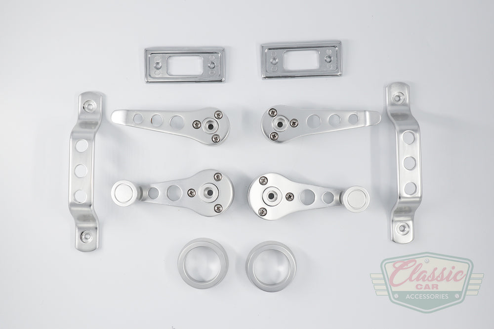 Mini - complete set of alloy door and window furniture