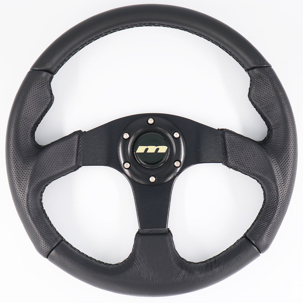 340mm Leather Steering Wheel - Black Centre - M Range