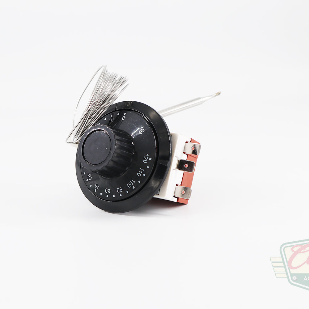 Radiator fan thermostatic control switch